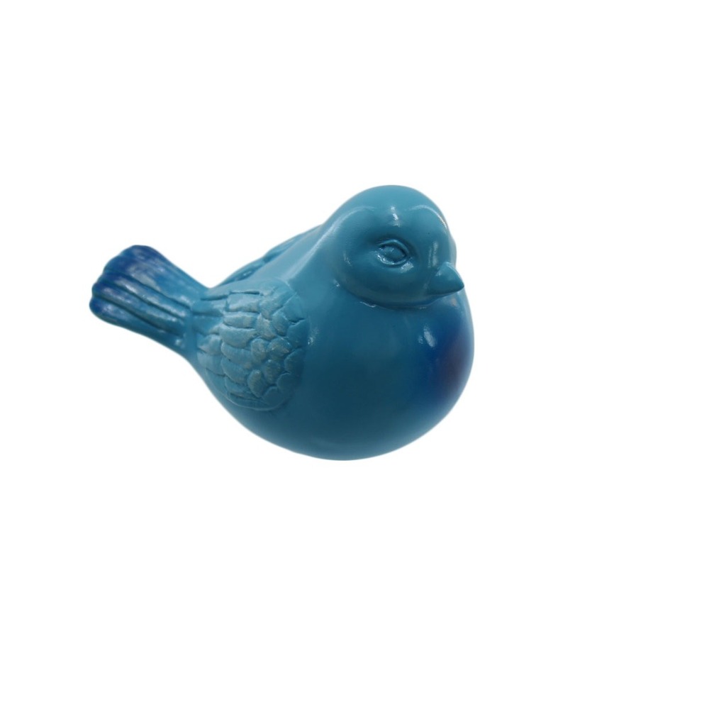 Blue Bird Figurines Set of 2 Turquoise Resin Decorative Accents Bathroom Decor
